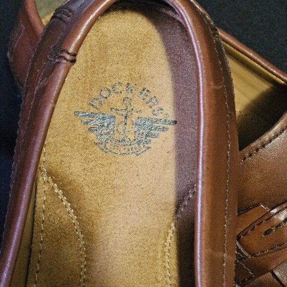 Dockers Brown Leather  Sinclair Kiltey Tassel Loafers - Picture 2 of 12
